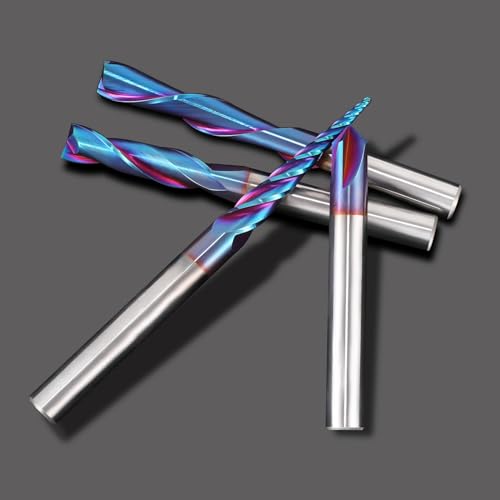 HQMaster CNC Router Bits 4pcs 1/4 Inch Shank Carving Bit Set for Wood Detail Profile V Groove Engraving Solid Carbide CNC Router Bit Collection HQMaster