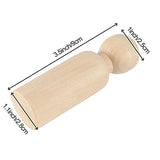 HAKZEON 40 Pack 3-1/2 Inches Unfinished Wooden Peg Dolls, Decorative Wooden Peg Doll People, Wooden Peg Doll Body for Painting, DIY Craft Art HAKZEON