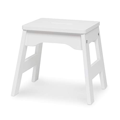 Melissa & Doug Wooden Stools - Set of 2 (White) - WoodArtSupply