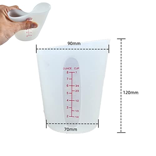 Silicone Resin Measuring Cups Tool Kit, 2PCS 250ml Measuring Cups for Epoxy Resin, 4pcs Resin Mixer Paddles Stir Sticks,Mixing Tools for - WoodArtSupply