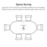 homary 70.9" Japandi Dining Table for 6, Modern Solid Wood Top Oval Table for Dining Room, Kitchen, Living Room Mesas de Comedor, Easy Clean homary