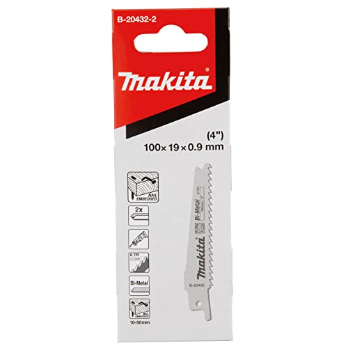 Makita B-20432 4" 6TPI Nail Embedded Wood Cutting Recipro Saw Blade, 5/pk Makita