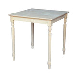 International Concepts Square Solid Wood Top Table with Turned Legs, 30-Inch IC International Concepts