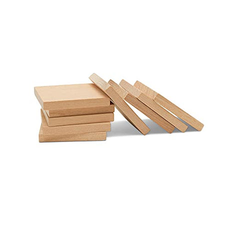Wood Tiles, 1-1/2 x 1-1/2 Inch, Pack of 100 Blank Wood Squares for Crafts, Wood Burning, Laser Engraving, and DIY, by Woodpeckers Woodpeckers