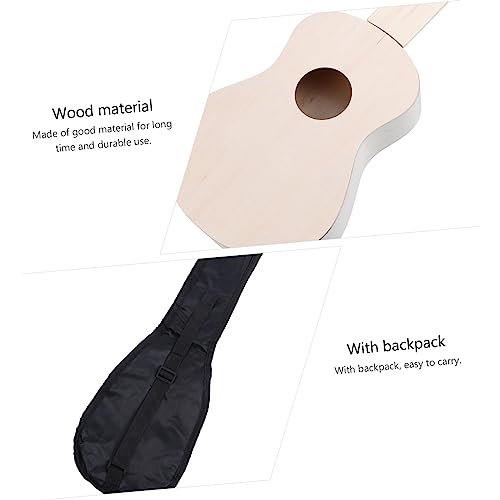 Toyvian 3 Sets Diy Ukulele Soprano Ukulele Kit Unfinished Ukulele Guitar Kit Ukulele Decoration Kit Music Instruments for Adults Diy Musical Toyvian