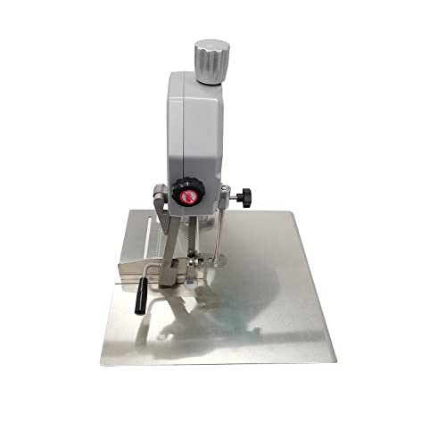 EQCOTWEA Bone Saw Machine Commercial Electric Frozen Meat Cutter Stainless Steel Butcher Bandsaw 0.16-7.87in Thickness with 3 Saw Blades Meat Cutter EQCOTWEA