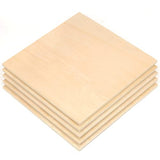 Plywood Sheet Board Squares, A Grade, 12 x 12 inch, 1/4 inch Thick, Pack of 5 Unfinished Wood for Crafts Basswood by Craftiff Craftiff