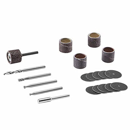 Dremel 733-01 Rotary Tool Accessories Kit, 20 Piece Wood Carving Set - Includes Sanding Bands, Carving Bits, and a Mandrel - Ideal for Sanding and - WoodArtSupply