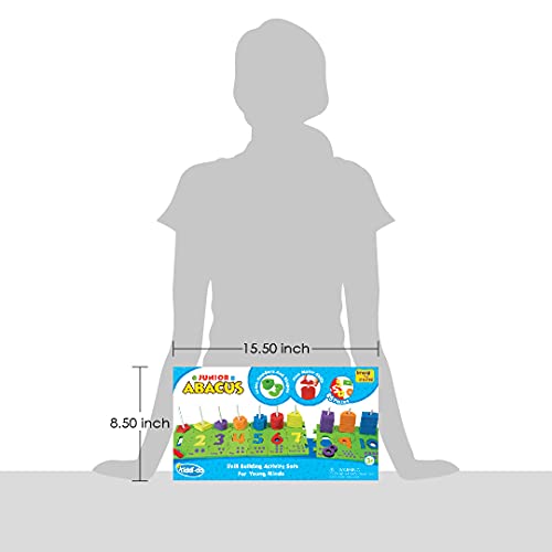 Imagimake Junior Abacus Skill Building Activity Set (3Years +) to Help Learn Shapes, Numbers, Counting, Speech and Language, 8 mm & 10 mm Foam Imagimake