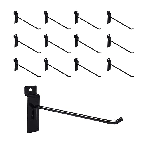 7RiversART 12 Pc Slatwall Hooks 8 Inch Slatwall Accessories Panel Display Hooks Slatwall Pegs Slatwall Hooks for Garage Storage Shop Retail 7RiversART