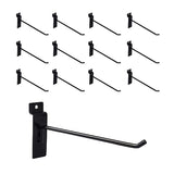 7RiversART 12 Pc Slatwall Hooks 8 Inch Slatwall Accessories Panel Display Hooks Slatwall Pegs Slatwall Hooks for Garage Storage Shop Retail 7RiversART