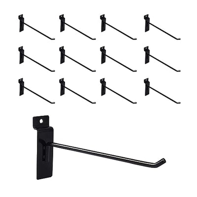 7RiversART 12 Pc Slatwall Hooks 8 Inch Slatwall Accessories Panel Display Hooks Slatwall Pegs Slatwall Hooks for Garage Storage Shop Retail