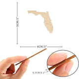 Florida FL Wood Craft Unfinished Wooden Cutout Art DIY Wood Sign Inspirational Farmhouse Wall Plaque Rustic Home Decor for Home Front Door Entryway WoodArtSupply