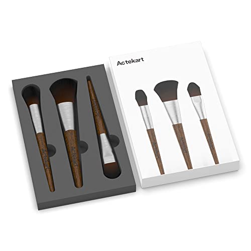 3PCS Model Cleaning Brush Kit (Premium Wooden Handle) Soft Figure Duster Brush, Professional Model Dusting Brush for Statues, Collectible Figurine, Actekart