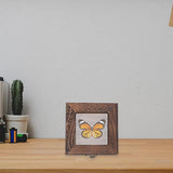 Mipcase Wood Glass Top Jewelry Display Case Accessories Storage, Wooden Jewelry Tray for Collectibles, Home Organization Box with Metal Clasp and Mipcase