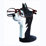 Red Dollar Handmade Wood Carved Animal Eyeglass Holder, Cute Sunglasses Display Stand, Nightstand Home Office Desk Decor, Christmas Holiday New Year Red Dollar