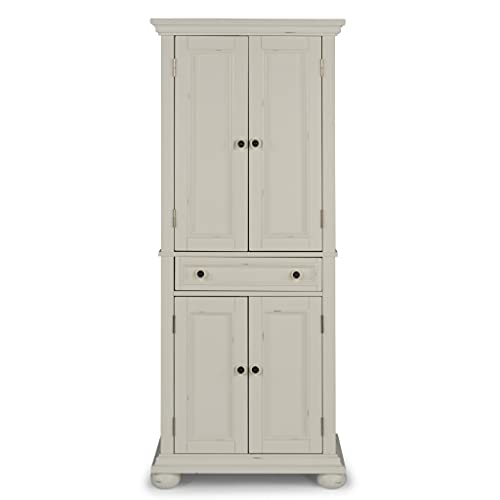 homestyles Dover 71.5 Inches High by 30 Inches Wide with Drawer and Adjustable Shelves White.