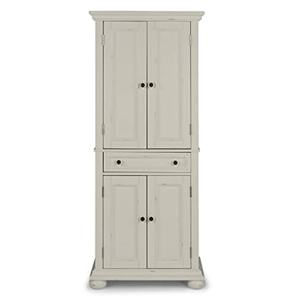 homestyles Dover 71.5 Inches High by 30 Inches Wide with Drawer and Adjustable Shelves White.