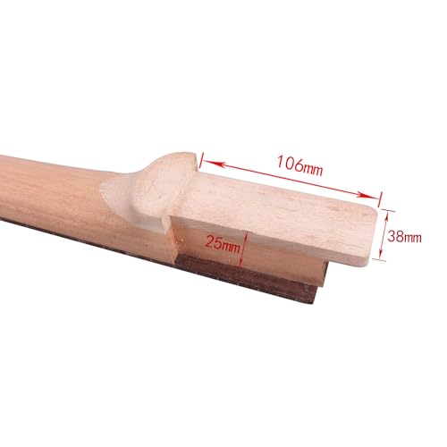 Electric Guitar Neck Blank 22 Fret 24.75 inch Mahogany Wood Paddle Head Rosewood Fretboard Guitar Neck Unfinished Electric Guitar Neck Replacement WoodArtSupply