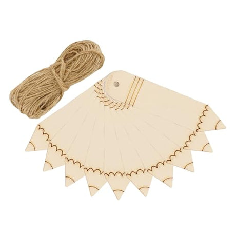 TEHAUX 10pcs Unfinished Bookmarks tag Decorations Wooden Blank Supplies Graffiti Bookmarks unpainted Wood Bookmark Label Pencil Bookmark Student DIY TEHAUX