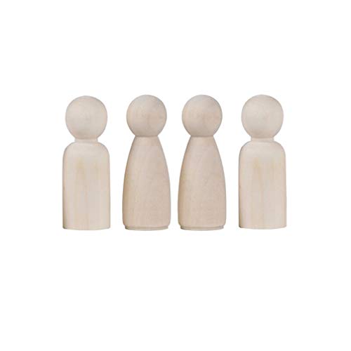 NUOBESTY Natural Unfinished Wooden Peg Doll Bodies Family Member Great for Arts and Crafts 20 Pcs NUOBESTY