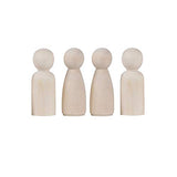 NUOBESTY Natural Unfinished Wooden Peg Doll Bodies Family Member Great for Arts and Crafts 20 Pcs NUOBESTY