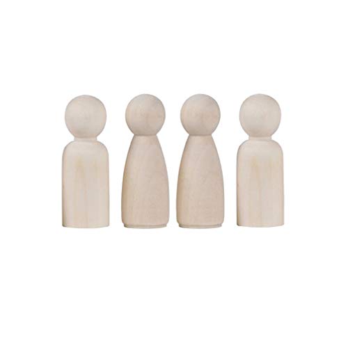 NUOBESTY Natural Unfinished Wooden Peg Doll Bodies Family Member Great for Arts and Crafts 20 Pcs - WoodArtSupply