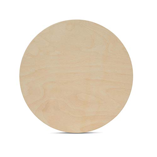 Wood Circles 12 inch 1/2 inch Thick, Unfinished Birch Plaques, Pack of 25 Wooden Circles for Crafts and Blank Sign Rounds, by Woodpeckers - WoodArtSupply