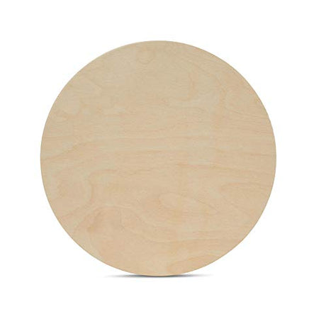 Wood Circles 12 inch 1/2 inch Thick, Unfinished Birch Plaques, Pack of 25 Wooden Circles for Crafts and Blank Sign Rounds, by Woodpeckers Woodpeckers