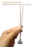 250 Pcs Wooden Candle Wicks Wicks Stickers 5.1 X 0.5 Inch 100 Natural Candle Wood Wicks 49-51 pcs Stand Candle Cores for DIY Candle Making Craft Phinicco