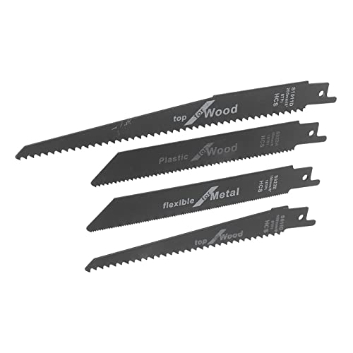 4Pcs Sabre Saw Blade Jigsaw Wood Pruning Saw Blade Sabre Saw Blade Cutter Reciprocating Cutting Tool Set Kit for Wood Plastic Metal Eujgoov