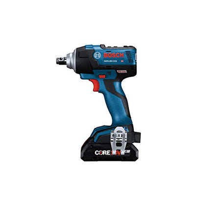 BOSCH GDS18V-221B25 18V EC Brushless 1/2 In. Impact Wrench Kit with (2) CORE18V 4.0 Ah Compact Batteries - WoodArtSupply