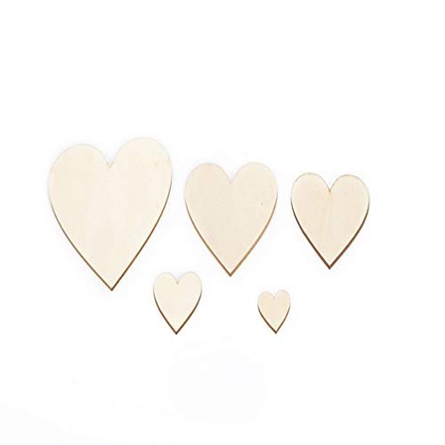 Healifty 25PCS Unfinished Wood Craft Wedding Wood Confetti Natural Wood Slice Wood Slice Craft DIY Wood Ornament Unfinished Wood Cutout DIY Calendar Healifty