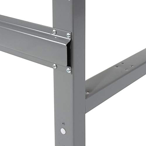Global Industrial Adjustable Height Shop Top Safety Edge Work Bench, 72" W X 36" D, Gray Global Industrial