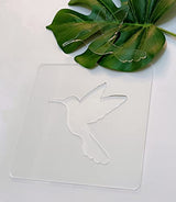 Humming Bird Template,Acrylic Router Template,Woodworking Router Template Tracing Guide (7.875"x 7.875") Yuxuanish