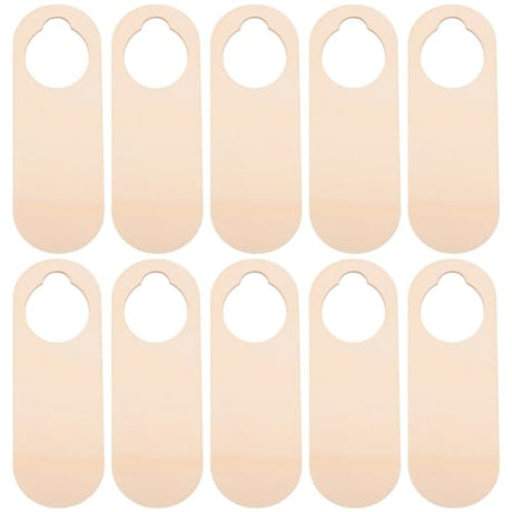 VOSAREA 20pcs Unfinished Wood Door Knob Hangers Blank Door Knob Signs Hanging Direction Signs for DIY Craft Home Hotel Office Decoration VOSAREA