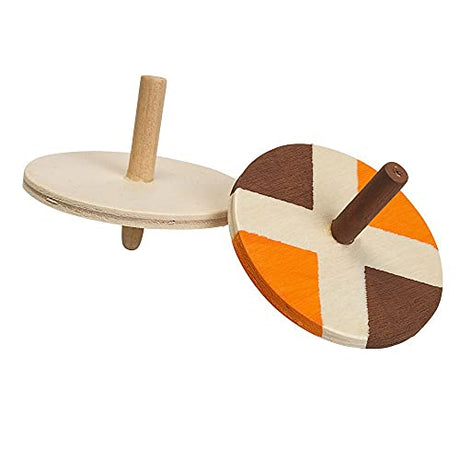 Colorations DIY Whirling Wooden Spinning Tops, Set of 24, Wood Craft for Kids, Ready to Decorate Spinners, STEM & STEAM Craft, Spinners for Kids, Colorations