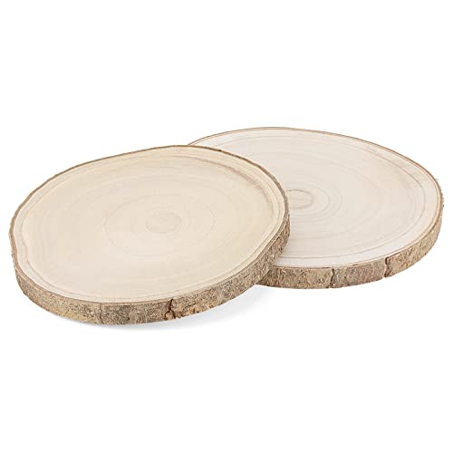 LEXININ 10 Pack 7-8 Inches Natural Round Wood Slices, Unfinished Rustic Wood Slices, Large Wooden Circles for Weddings, Table Centerpieces, Crafts, - WoodArtSupply