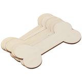 hobbyhub 50Pcs Blank Dog Bone Shape Wood Chips,Unfinished Wood for DIY Crafts Decor hobbyhub