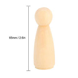 zjchao Wooden Peg Doll Bodies, 10pcs 65mm Unfinished People Shapes Wooden People Bodies Angel Dolls for DIY Craft, Female zjchao