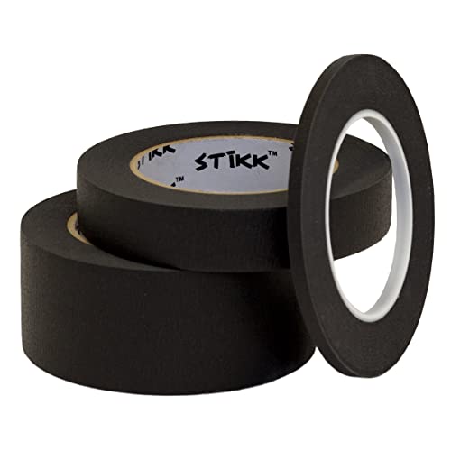 STIKK Painters Tape - 1pk Black Painter Tape - 2 inch x 60 Yards - Paint Tape for Painting, Edges, Trim, Ceilings - Masking Tape for DIY Paint STIKK