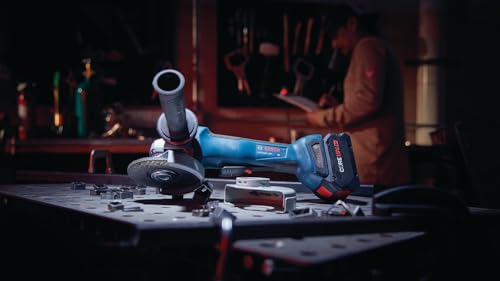 BOSCH GWS18V-10PB14 18V Brushless 4-1/2 – 5 In. Angle Grinder Kit with Paddle Switch and (1) CORE18V® 8 Ah High Power Battery - WoodArtSupply