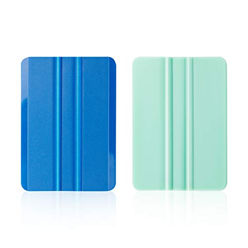 GIRAFVINYL Vinyl Scraper Weeding Tool for Vinyl 2 Pcs Blue Scraper & Mint Scrape, Decal Applicator Tool Vinyl Tools for Crafts GIRAFVINYL