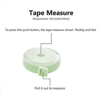 GDMINLO 3 Pack Tape Measure Measuring Tape for Body Fabric Sewing Tailor Cloth Knitting Craft Weight Loss Measurements Retractable 60-inch 1.5 Meter, - WoodArtSupply