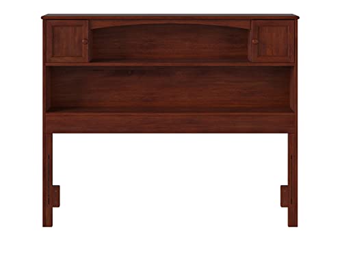 Atlantic Furniture R-185834 Newport Bookcase Headboard Full Walnut - WoodArtSupply