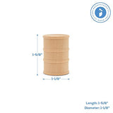 Wooden Oil Drums 1-5/8 Inch, Pack of 25, Small Unfinished Cargo Barrel, Perfect for Miniatures, Scale Models, Play Train Making or Woodworking Craft Woodpeckers