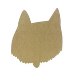 Wolf Head Silhouette, Dog Shape, Unfinished Wood Craft Shape Build-A-Cross