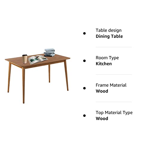 47" Dining Table Kitchen Table Dining Room Table Small Kitchen Table for Small Spaces Table Modern Home Furniture Dinner Table Rectangular (Natural) FDW