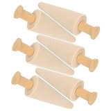 NOLITOY 18 Pcs Easter Wooden Unfinished Wood Easter Fairy Gardens Wooden Peg Dolls Unfinished Wood Trees for DIY Crafts Terrarium Statue Unfinished NOLITOY