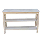 International Concepts Hampton Console or Sofa Table Unfinished IC International Concepts
